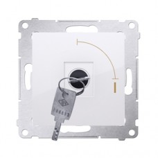 Вимикач з ключем (тимчасовий) на два положення Simon Premium Білий (DP1K.01/11)